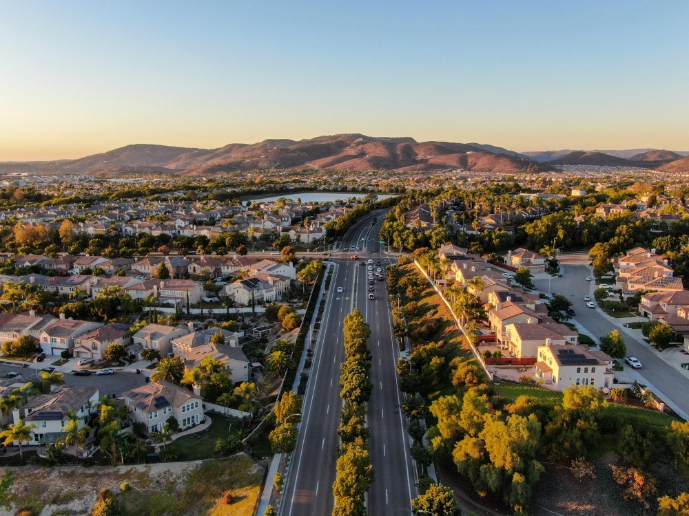 Residential neighborhood in Orange County, California
