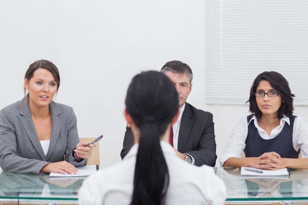 HOA board interviewing a job candidate for a community association position
