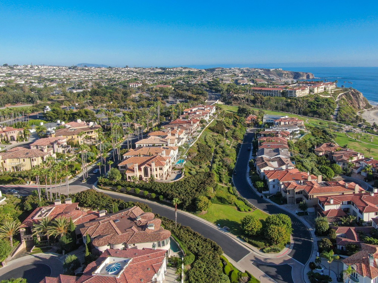 Arial view of orange county california