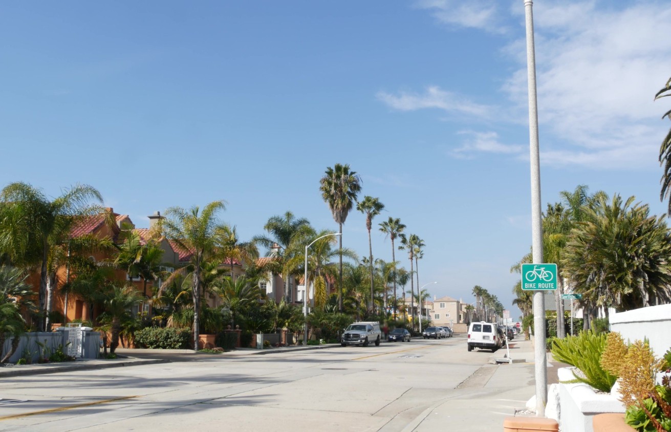 Houses on suburban street, brea california