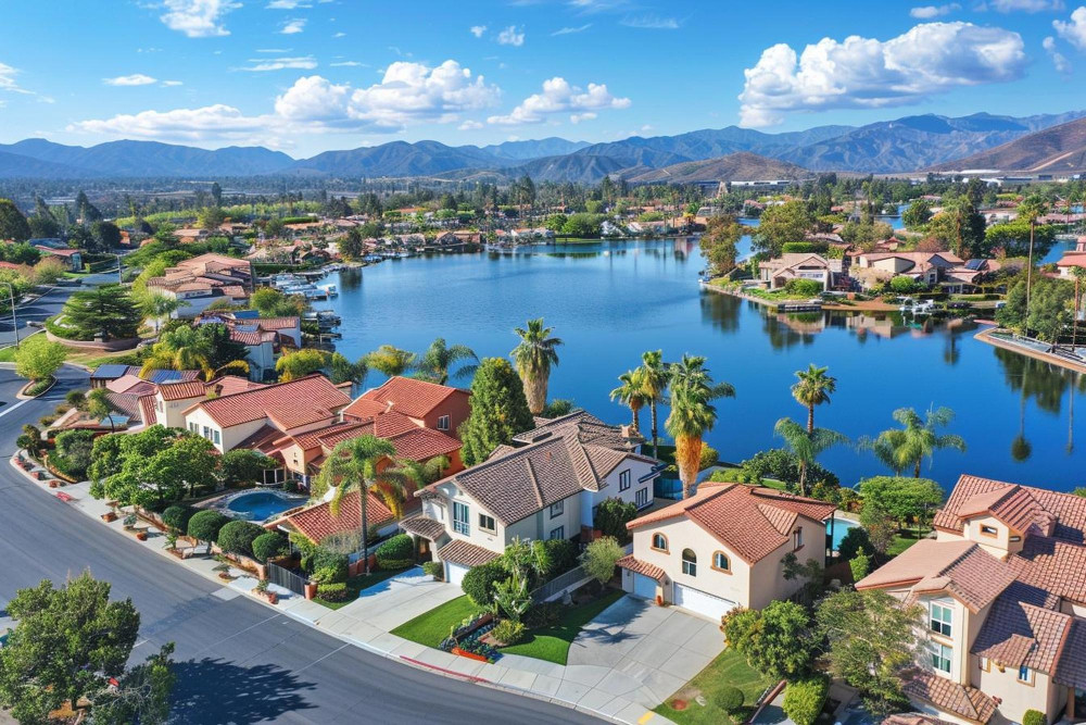 aerial-view-of-rancho-santa-margarita-lake-on-a-sunny-day-in-california Aerial view of rancho santa margarita lake on a sunny day in california