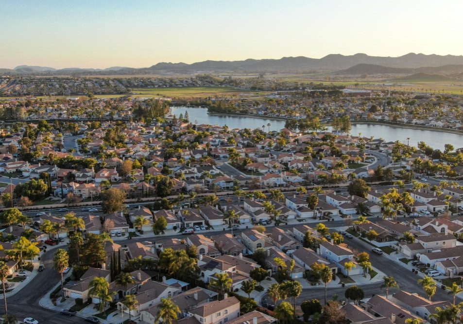 Aerial view of riverside county california united states