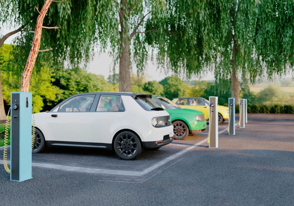 California HOA EV charging station installed in residential parking space