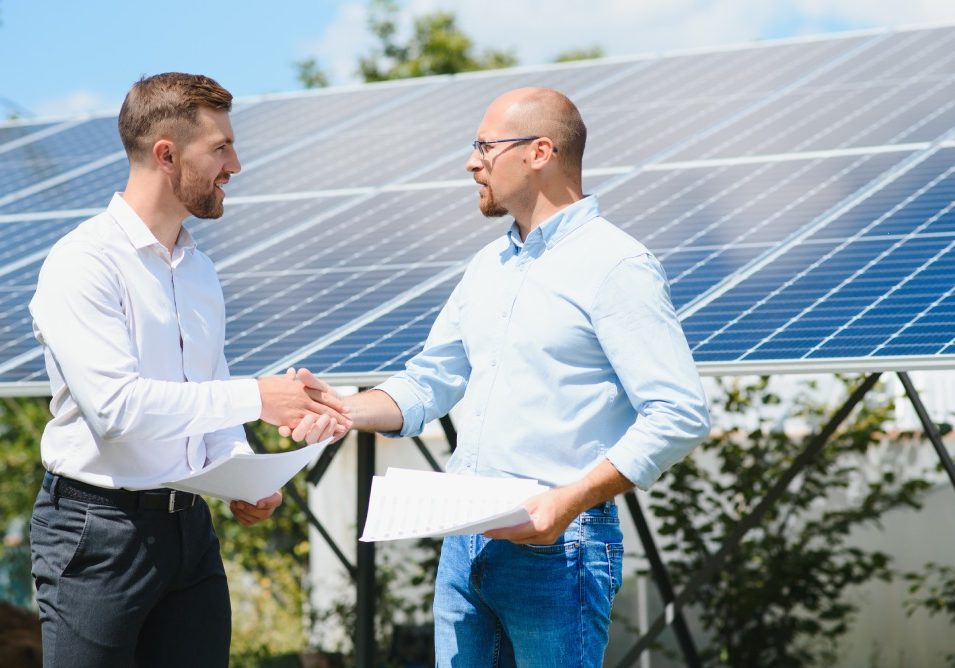Homeowner discussing HOA solar panel approval with an HOA attorney in Nevada and California
